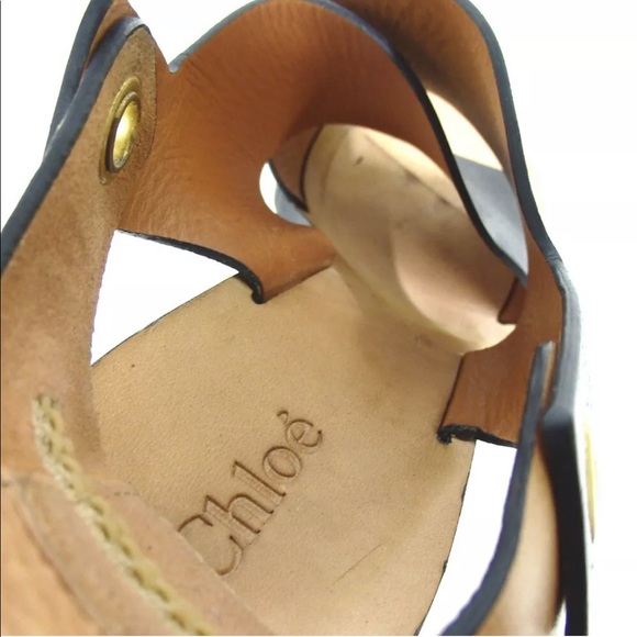 Chloe wedges sandals leather - Picture 7 of 8